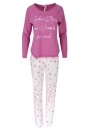 Louis & Louisa Pyjama Basic Sternenwünsche rosa weiß allover Hose ohne Bündchen