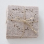 Preview: Boltze Filzuntersetzer Garni beige Servus 10x10cm 6 Stück im Set Glasuntersetzer Landhaus
