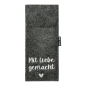 Preview: Gilde Handwerk Filz Bestecktaschen Mit Liebe gemacht dunkelgrau 4er Set