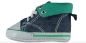 Preview: Baby Krabbelschuhe Lauflernschuhe Weiche Sohle Babyschuhe Jungen blau grün  Sneaker ABS Sohle
