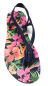 Preview: Damen Zehentrenner Blumen mit Riemchen Strandschuhe Badeschuhe