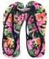 Preview: Damen Zehentrenner Blumen mit Riemchen Strandschuhe Badeschuhe