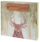 Preview: Hängedeko Hirsch mit Lederschild Heimat Gefühle 20,5 x 20,5 cm Holzbild