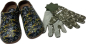 Preview: Blackfox Gartenclog Adelia blau mit passenden Handschuhen 2 teiliges Gartenset Gartenschuhe