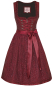 Preview: Marjo Mididirndl Bibertal bordeaux Spitzenschürze 65 cm Rocklänge
