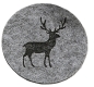 Preview: Untersetzer Tjark grau D 10cm 6 teilig Hirsch