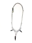 Preview: Trachtenkette Strasssteincollier mit 3 Hornspitzen