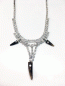 Preview: Trachtenkette Strasssteincollier mit 3 Hornspitzen