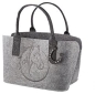 Preview: Gilde Handwerk Filztasche Pferdekopf Hellgrau 40 x 25 x 26 cm