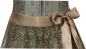 Preview: Marjo Mididirndl Merching schilf Spitzenschürze 65 cm Rocklänge
