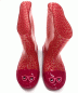 Preview: Angro Kinder Regenstiefel Gummistiefel mit Gesicht Katze pink Kurzschaft Höhe ca.