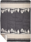 Preview: Mars & More Plaid Wald grau natur 150cm x 200 cm Wolldecke Kuscheldecke Sofadecke