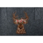 Preview: Gilde Filztasche Hirschkopf mit Blumenkranz dunkelgrau 26x25x40cm Einkaufstasche Shoppertasche Henkeltasche