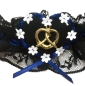 Preview: Loverli Fußschmuckband schwarz mit Brezel Handarbeit