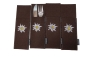 Preview: Gilde Filz Bestecktaschen mit Edelweiß braun 4er Set