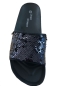 Preview: Linea Scarpa Pantolette Lucca mit Pailletten schwarz
