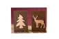Preview: Gilde 2er Set 3D-Teelichtleuchter Baum/Hirsch braun-gold