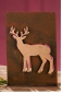 Preview: Gilde 2er Set 3D-Teelichtleuchter Baum/Hirsch braun-gold