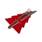 Preview: Gilde Weihnachtliche Bestecktaschen Baum rot 4er Set und Untersetzer Stern rot 6er Set