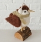Preview: Boltze Figur Hermann Vögel Wolle 3 fach sortiert Orange, Braun Hellbraun Höhe 13,5 cm Deko
