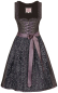 Preview: Marjo Mididirndl Bibertal anthrazit Spitzenschürze 65 cm Rocklänge