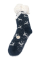 Preview: Taubert Kuschelsocken 2er Set Running Deer Hirsch rot und blau mit ABS Sohle Stoppersocken