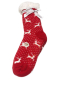 Preview: Taubert Kuschelsocken 2er Set Running Deer Hirsch rot und blau mit ABS Sohle Stoppersocken