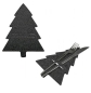 Preview: Gilde Weihnachtliche Bestecktaschen dunkelgrau Tannenbaum 4 Stück im Set