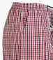 Preview: Fescher Damen Wiesen Shorts im Lederhosenstyle Rot-Weiß kariert