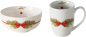 Preview: Boltze Home Geschirrset Noelle Tasse Schale 2 teilig Weihnachten Tannenzweig