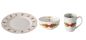 Preview: Boltze Home Geschirrset Noelle Tasse Schale 3 teilig Weihnachten Tannenzweig Weihnachtsgeschirr