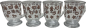 Preview: Boltze Home Collection Trinkbecher Ginger Glühweinbecher 490 ml 4 teiliges Set Lebkuchenmotiv