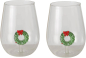 Preview: Boltze Home Trinkglas Wreathy H 12cm 2er Set Handgefertigt