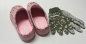 Preview: Damen Gartenclogs Safari rosa mit passenden Gartenhandschuhen 2 teiliges Gartenset
