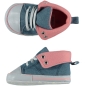 Preview: Baby Krabbelschuhe Lauflernschuhe Weiche Sohle Babyschuhe jeansblau Mädchen Sneaker ABS Sohle