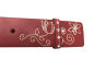 Preview: Trachtengürtel Flowers rot aus Leder - Kopie