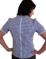 Preview: Spieth & Wensky karierte Trachtenbluse blau 1/2 Arm
