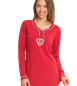 Preview: Taubert Romantischer Pyjama mit Vichy Karo Hose Weiss Rot
