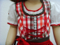 Preview: Zauberhaftes rot kariertes Kinderdirndl mit Schürze und Bluse