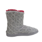 Preview: Damen Strickboots grau/rot