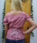 Preview: Rote Minikarobluse mit Carmenarm