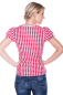 Preview: Trachtenbluse rot weiß kariert mit halbem Arm von Krüger Madl