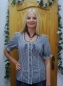 Preview: Schwarz/Weiß kleinkarierte Bluse Egave mit Puffarm