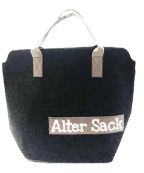 Preview: Gilde Handwerk Filztasche Alter Sack 45cm x 40 cm x 25 cm Wäschesack Wäschetasche