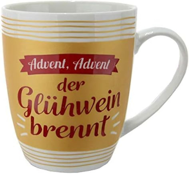 Gilde Glühweinbecher 2er Set Advent, Advent Trinkbecher Glühweintassen