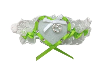 Loverli Fußschmuckband weiss grün mit Brezel Handarbeit - Kopie