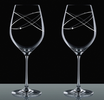 Kisslinger Weingläser Bordeaux Vienna 660 ml Höhe 25,3cm Set 2 Stück Rotweingläser mundgeblasen Hochwertig Handgefertigt Weißweinglas