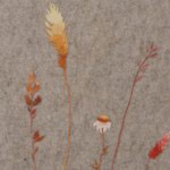 Preview: Boltze Tischset Kornelia Gräsermotiv Filz braun 4 Stück Ø 38 cm Eßunterlage Rund