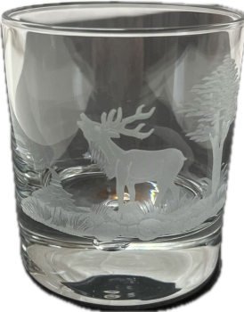 Kisslinger Whisky Becher Centro 330cl Hirsch Gravur Höhe 9cm Wasserglas