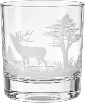 Kisslinger Whisky Becher Centro 330cl Hirsch Gravur Höhe 9cm Wasserglas